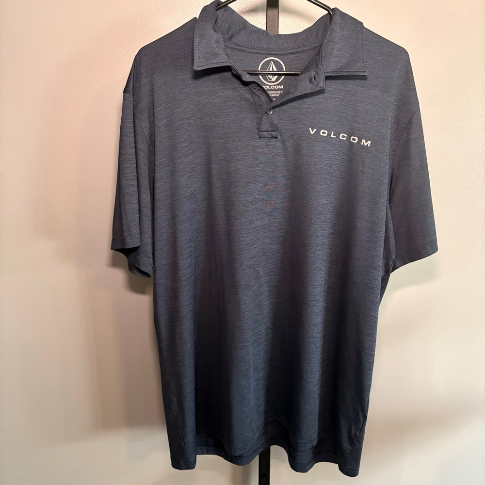 Men's Volcom Blue Polo‎ Shirt XL